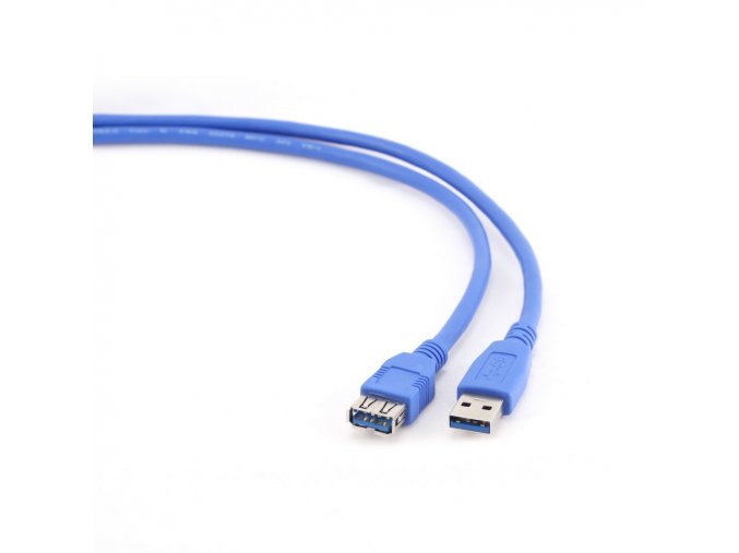 Kabel USB A A 1,8m USB 3.0 prodlužovací modrý
