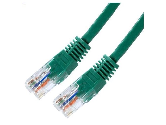 Síťový kabel, UTP 1 m, Zelený