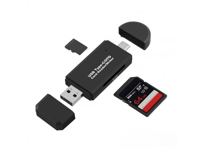 Redukce z Micro USB USB 2.0 na Pamětové karty 2