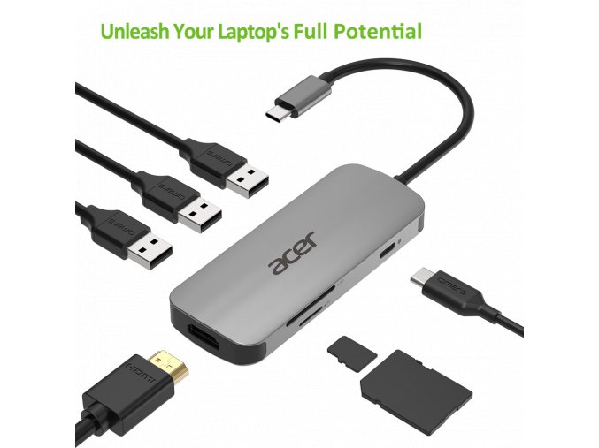 Mini Dokovací stanice Acer 7in1 Type C dongle 1