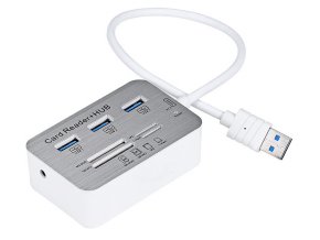 Combo USB 3.0 rozbočovač a čtečka paměťových karet 1