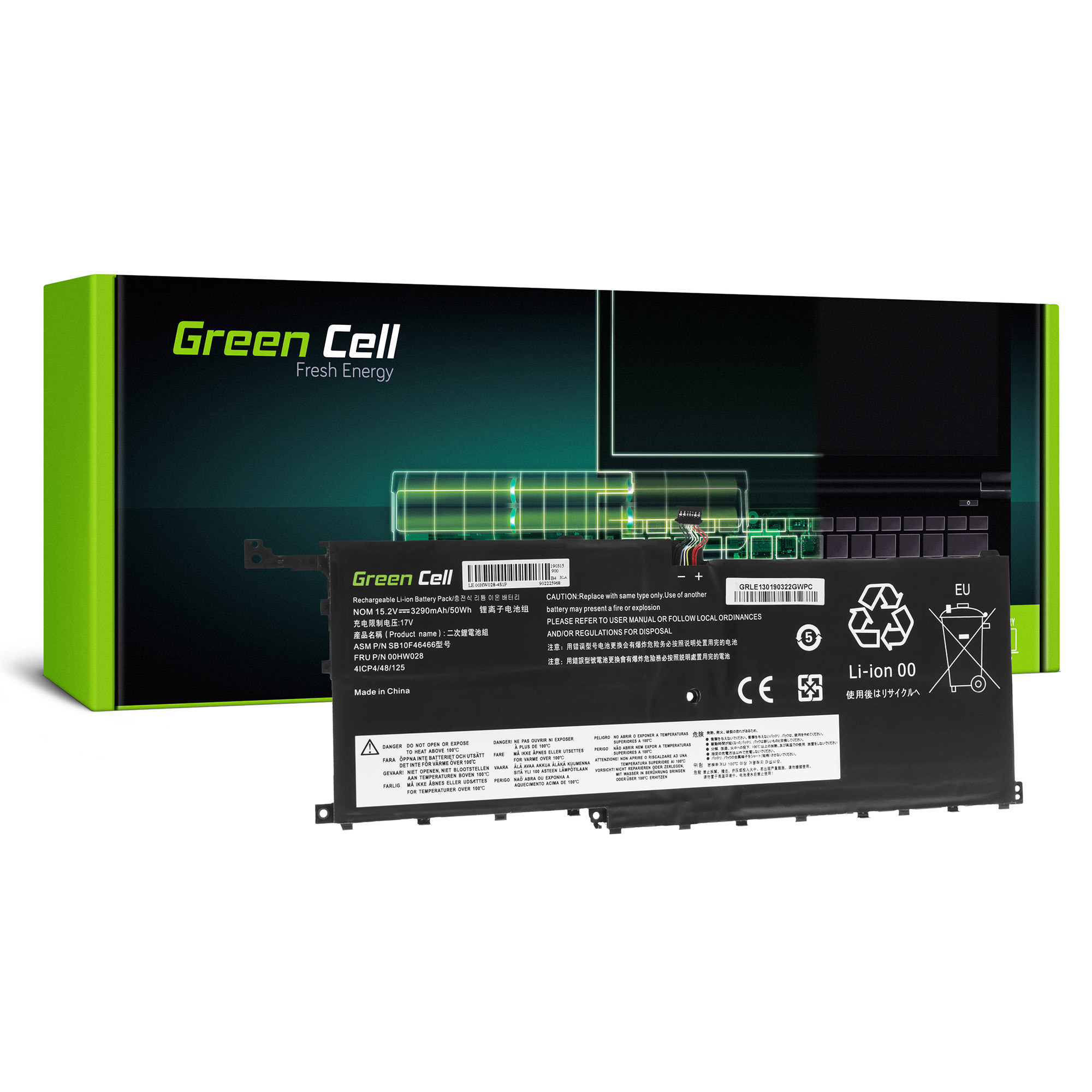 Green Cell LE130 Baterie pro Lenovo ThinkPad X1 / 15,2V 3200mAh