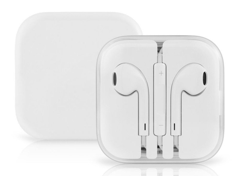 Sluchátka s ovládáním a mikrofonem pro Apple - bílá
