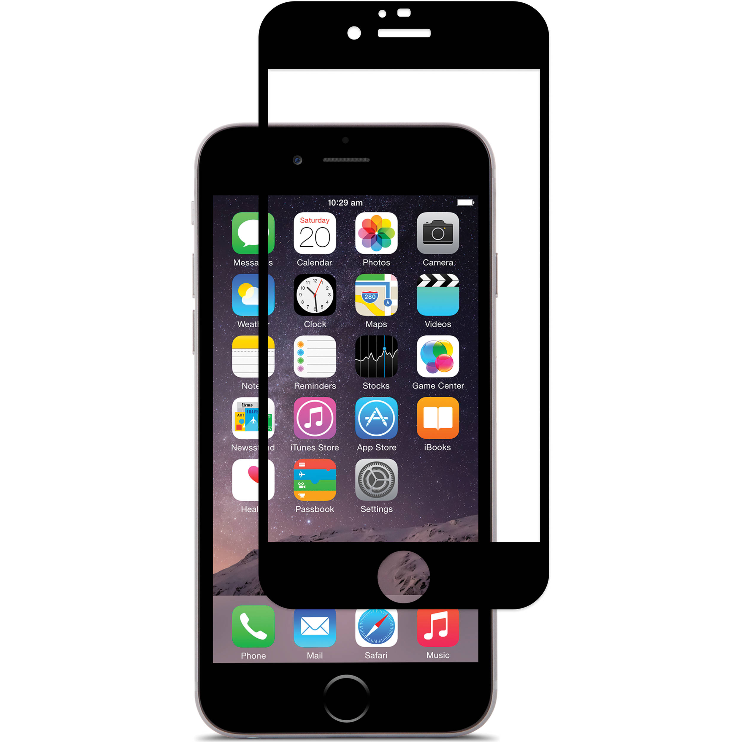Ochranné 3D tvrzené sklo pro Apple iPhone 6 a 6s - Černé