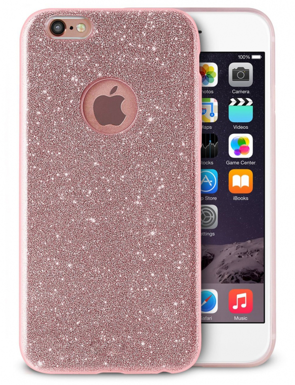 Ochranný kryt pro Apple iPhone 6/6s - Třpytivě růžový