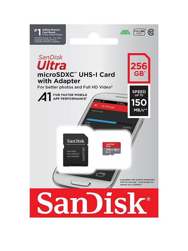 Sandisk Ultra microSDXC UHSI Card 256 GB s adaptérem jen za 599 Kč