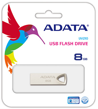 ADATA Flash Disk 8GB USB 2.0, UV210, Kovový
