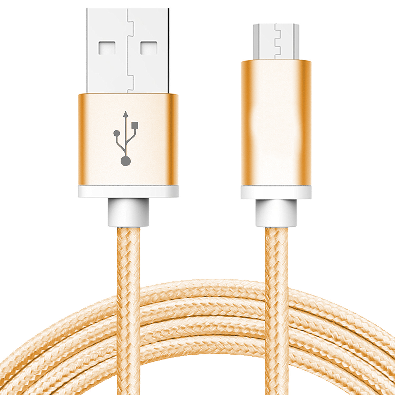 Synchronizační a nabíjecí kabel Micro USB - 1,5m - Zlatý