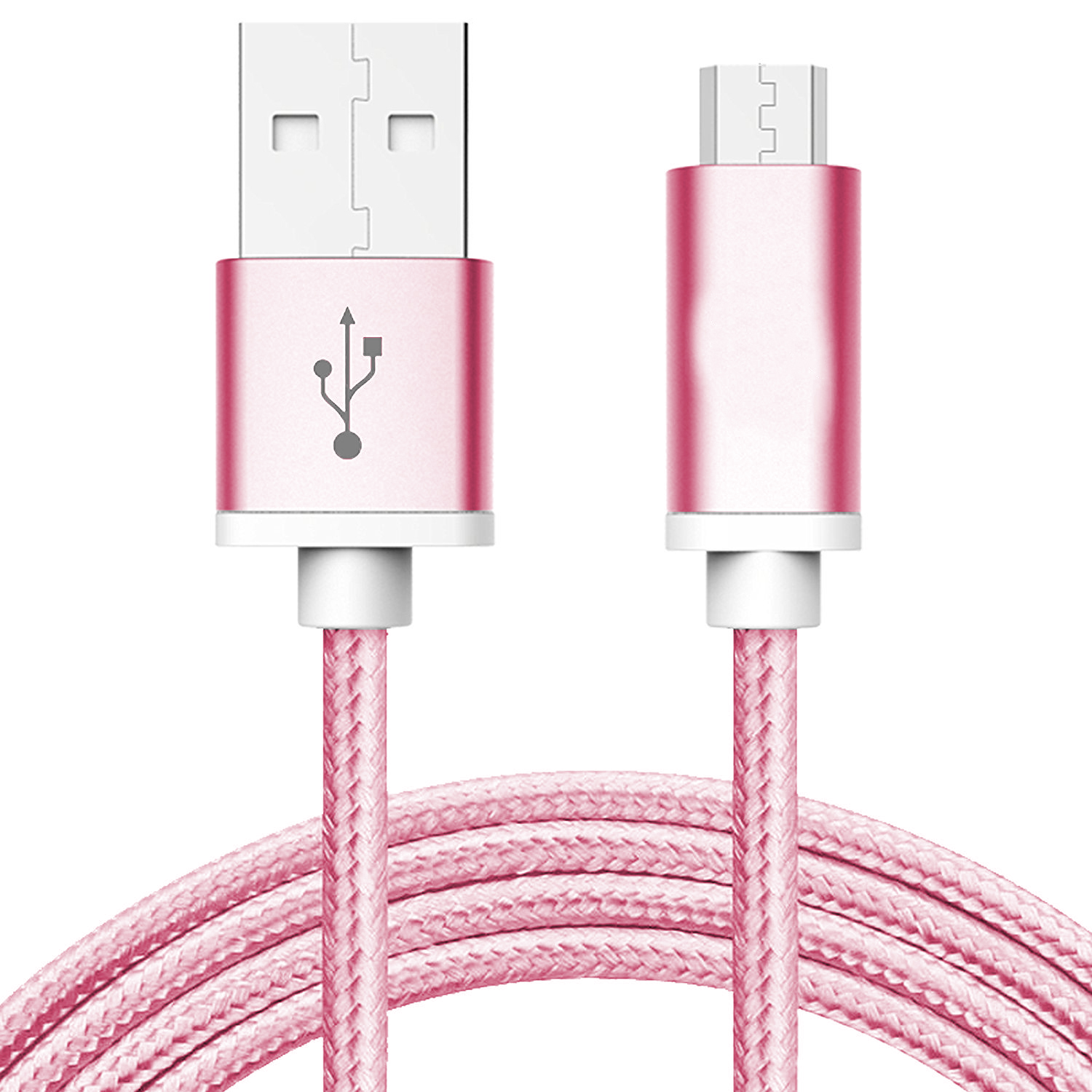 Synchronizační a nabíjecí kabel Micro USB - 1,5m - Světle růžový