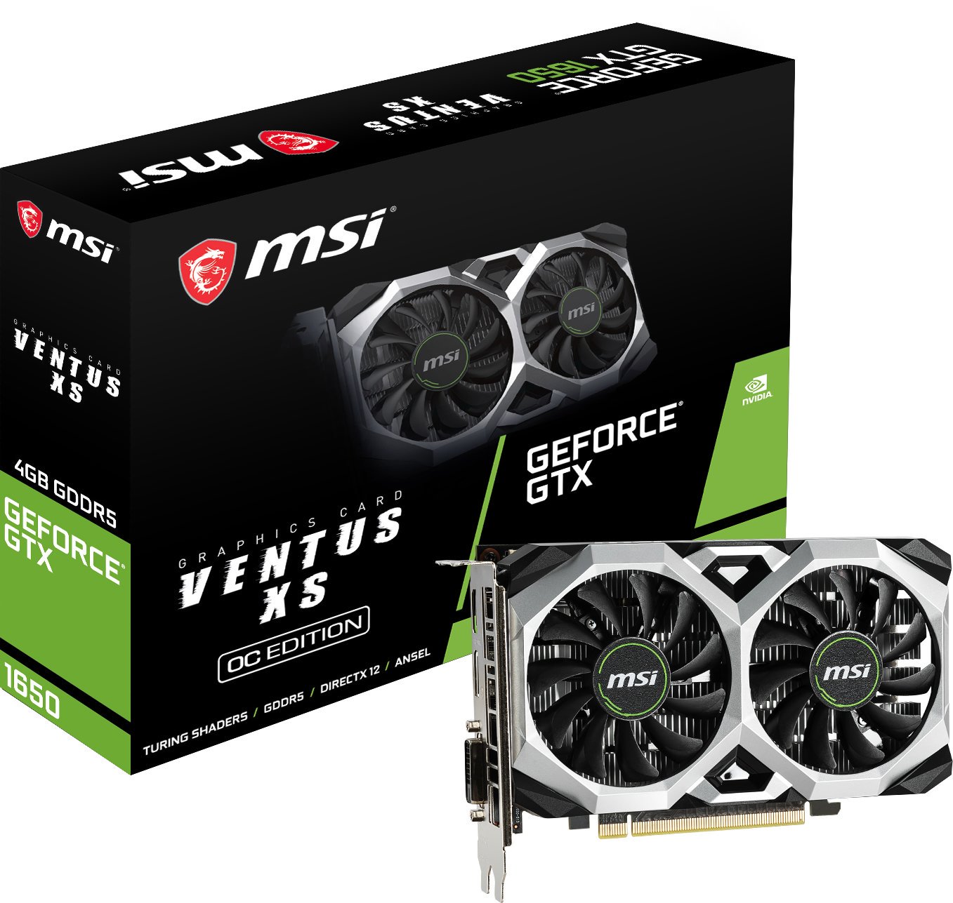 MSI Nvidia Geforce GTX 1650 Ventus XS 4G OC - 4GB GDDR5