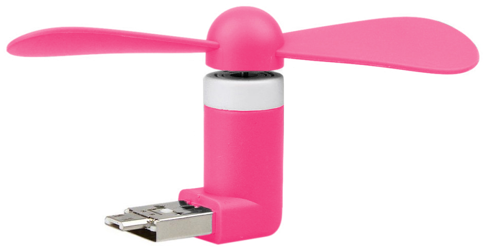 USB / Micro USB Větráček - Růžový