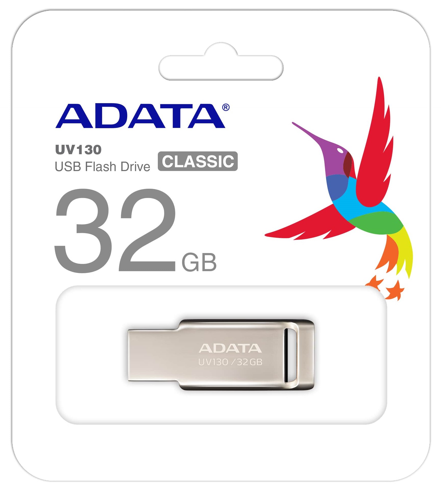 ADATA UV130 USB Flash Disk 32GB, USB 2.0 - Kovový