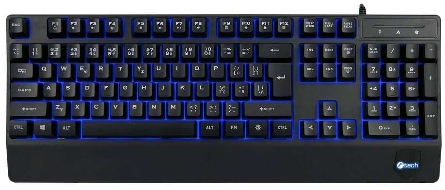 C-TECH klávesnice KB-104BK, CZ/SK