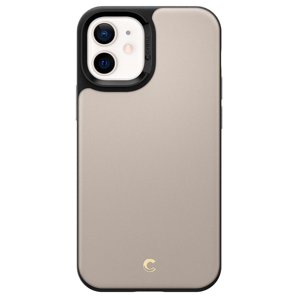 Ochranný kryt pro iPhone 12 Spigen Leather Brick Stone - Kožený