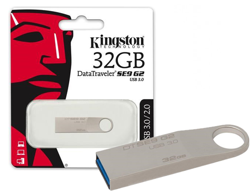 Kingston 32GB DataTraveler flash disk USB DTSE9 (2. generace, USB 3.0) - kovový kryt