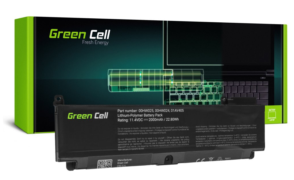 Baterie Green Cell 01AV405 01AV406 01AV407 01AV408 pro Lenovo ThinkPad T460s T470s (LE152)