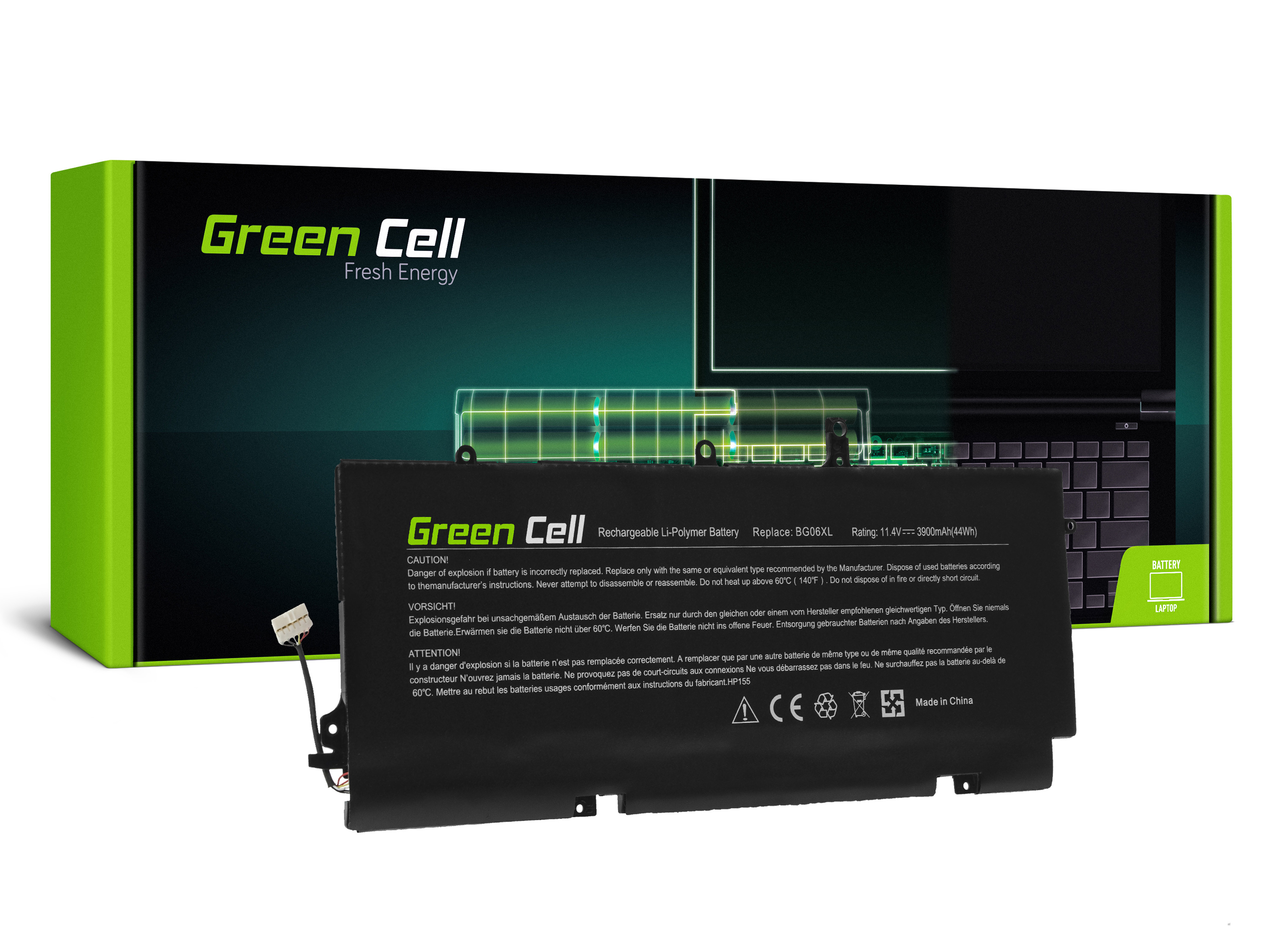 Green Cell Baterie BG06XL pro HP EliteBook Folio 1040 G3 (HP155)