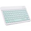 Bezdrátová klávesnice pro iMac, PC, notebooky, tablety, telefony - bílo-tyrkysová