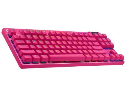 199962 klavesnice logitech pro x tkl lightspeed ruzova