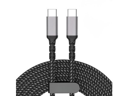 136954 synchronizacni a nabijeci kabel usb c na usb c 1 m cernosedy