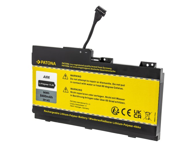 Aku HP ZBook 17 G3 4800mAh Li-Pol 11,4 V AI06XL