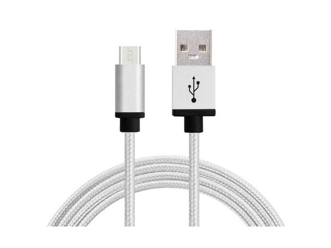 Synchronizační a nabíjecí kabel Micro USB 1,8m Bílý