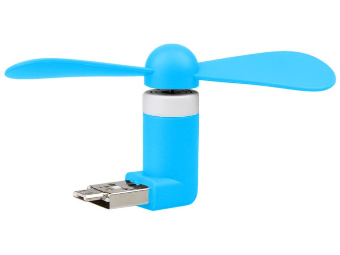 USB Micro USB Větráček Modrý 2