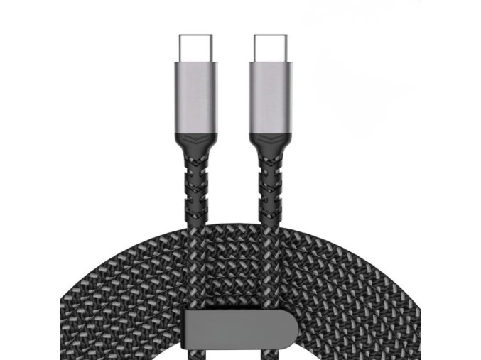 136954 synchronizacni a nabijeci kabel usb c na usb c 1 m cernosedy