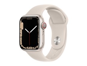 Apple Watch Series 7 GPS Cellular 41mm Starlight Aluminum with Starlight Sport Band A2475 B