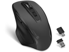 189395 connect it dual smartswitch bezdratova opticka mys usb a a usb c seda