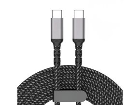 136954 synchronizacni a nabijeci kabel usb c na usb c 1 m cernosedy