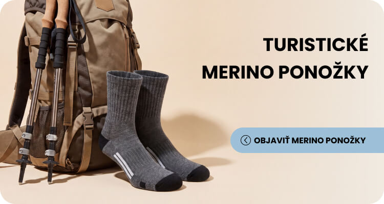2 turistické merino ponožky