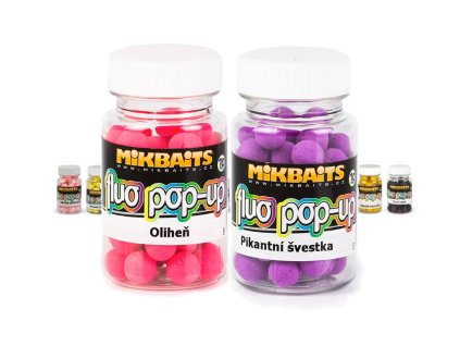 Mikbaits plovoucí Fluo Pop-Up boilies 10mm 60ml