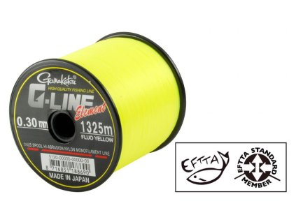 Gamakatsu vlasec G-Line Element Fluo Yellow  0,26mm - 0,35mm 920m - 1820m