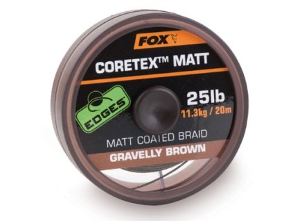 FOX Návazcová šňůrka Coretex Matt Coated Braid 25lb 11,3kg/20m GRAVELLY BROWN