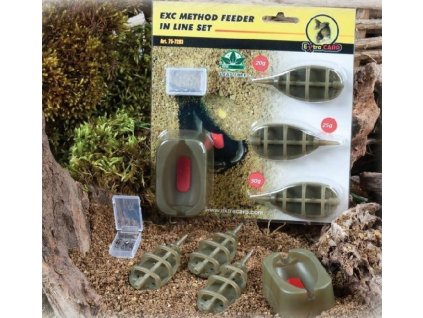 Extra Carp sada krmítek s formou Method Feeder In Line Set 20g, 30g, 40g