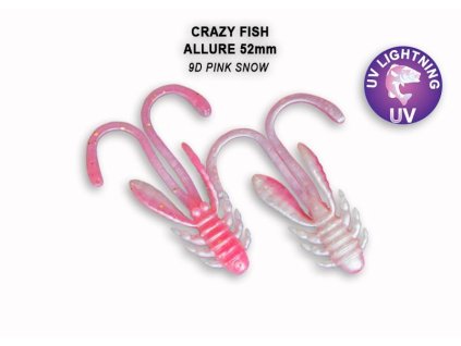 Crazy Fish Gumová nástraha Allure 2,7cm - Pink Snow