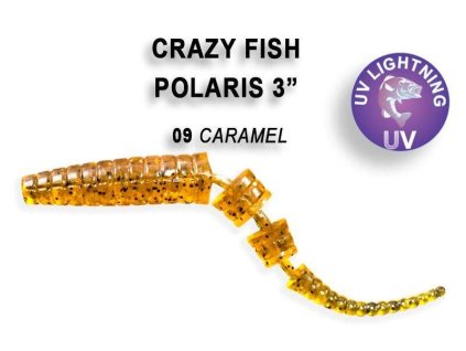 Crazy Fish gumová nástraha Polaris 4,5cm - Caramel