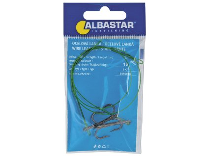 Albastar ocelové lanko s trojháčkem 2ks