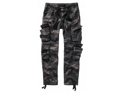 Brandit Kalhoty Pure Slim Fit Trouser Darkcamo