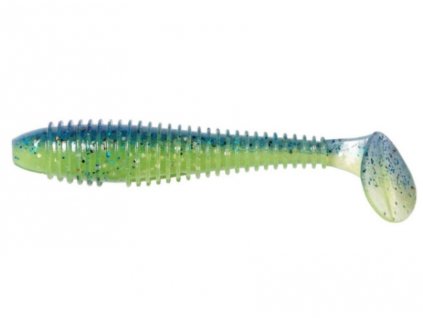 Keitech Gumová nástraha Swing Impact FAT 3.8'' Blue Chartreuse 9,7cm/6ks