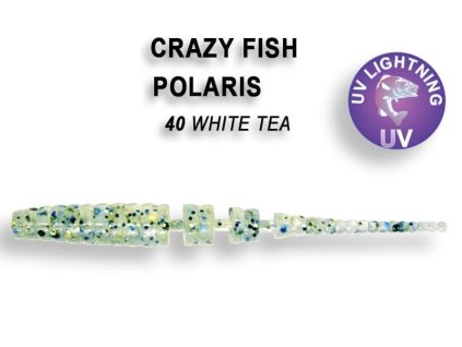Crazy Fish gumová nástraha Polaris 4,5cm - White Tea
