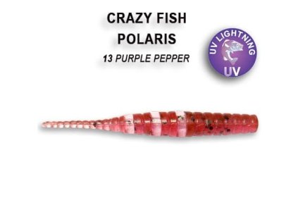Crazy Fish gumová nástraha Polaris 4,5cm - Purple Pepper