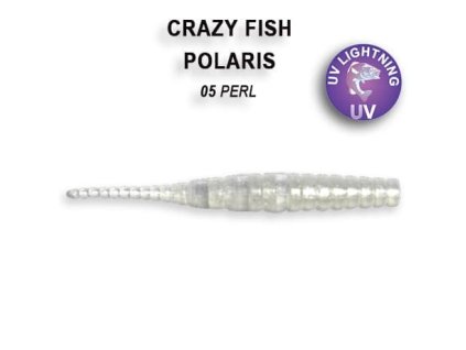 Crazy Fish gumová nástraha Polaris 4,5cm - Perl