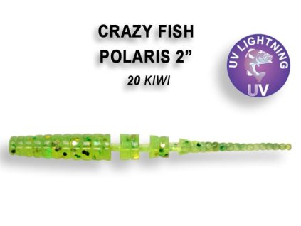 Crazy Fish gumová nástraha Polaris 5.4cm - Kiwi