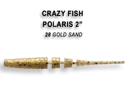 Crazy Fish gumová nástraha Polaris 5.4cm - Gold Sand