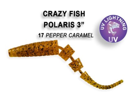 Crazy Fish gumová nástraha Polaris 6.8cm - Pepper Caramel