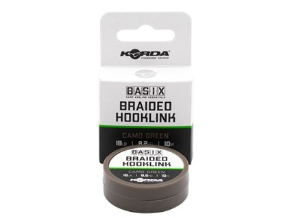 korda navazcova snura basix braided hooklink camo green 10 m.png