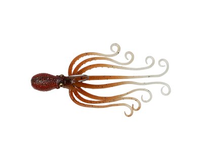 Savage Gear gumová nástraha Chobotnice 3D Octopus UV Brown Glow