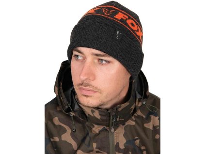 Fox Čepice Beanie Hat Black Orange